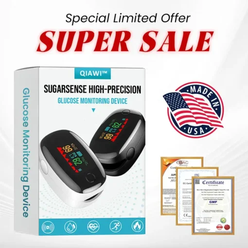 QIAWI™ SugarSense High-Precision Glucose Monitoring Device