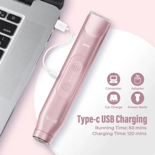 QIAWI™ 2-in-1 Women's Electric Shaver - Dual-Head Precision Trimmer