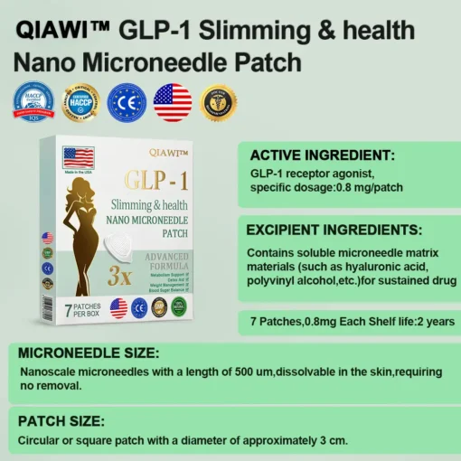 QIAWI™ NIDDK-Tirzepatide Slimming & health NANO MICRONEEDLE PATCH