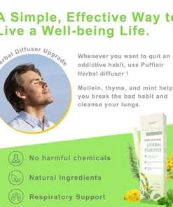 QIAWI™Mullein Relaxation Stick – Soothes Lungs, Detoxifies, Freshens Breath