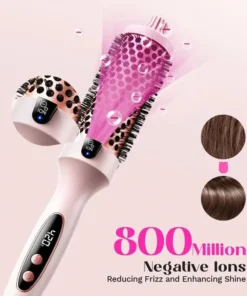 QIAWI™ Fast Heating Ionic Curling Iron Brush 1.5 Inch