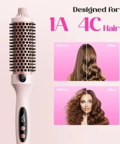 QIAWI™ Fast Heating Ionic Curling Iron Brush 1.5 Inch