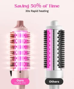 QIAWI™ Fast Heating Ionic Curling Iron Brush 1.5 Inch