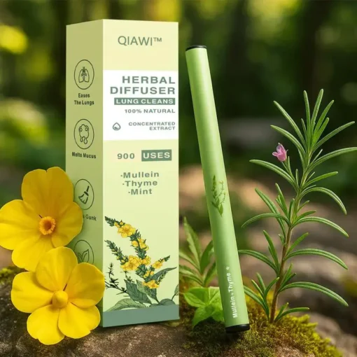 QIAWI™ Mullein Relaxation Stick – Soothes Lungs, Detoxifies, Freshens Breath