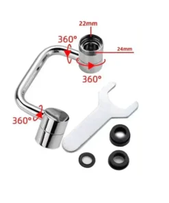 QIAWI™ 1080° Rotating Robotic Arm Universal Faucet Filter