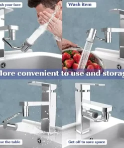 QIAWI™ 1080° Rotating Robotic Arm Universal Faucet Filter