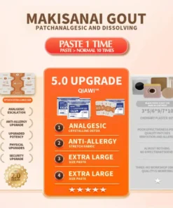 QIAWI™ Back Pain Patch Natural Pain Relief Patches for Knee Neck Shoulder and Joint Pain Muscle Soreness Arthritis Relief