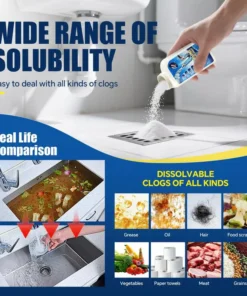 QIAWI Powerful Pipe Dredging Agent for Kitchen and Toilet Pipelines