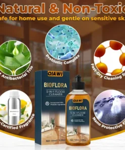 QIAWI 5-in-1 Floor Cleaner - Fast-Drying, Antibacterial, and Eco-Friendly Solution