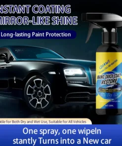 QIAWI Car Nano quick-coat restore-Coating Spray-Advanced Automobile Quick-acting Coating Agent With Dust -Proof and Glazing Effects -Long Lasting Car Showroom gloss that LASTS 350ml