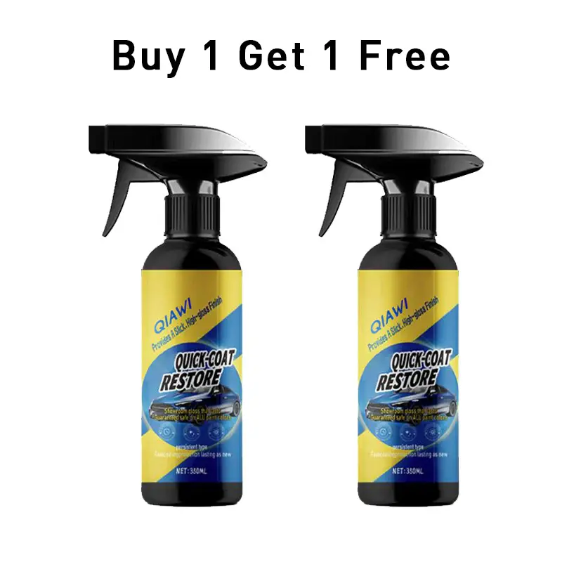 QIAWI Car Nano quick-coat restore-Coating Spray-Advanced Automobile Quick-acting Coating Agent With Dust -Proof and Glazing Effects -Long Lasting Car Showroom gloss that LASTS 350ml