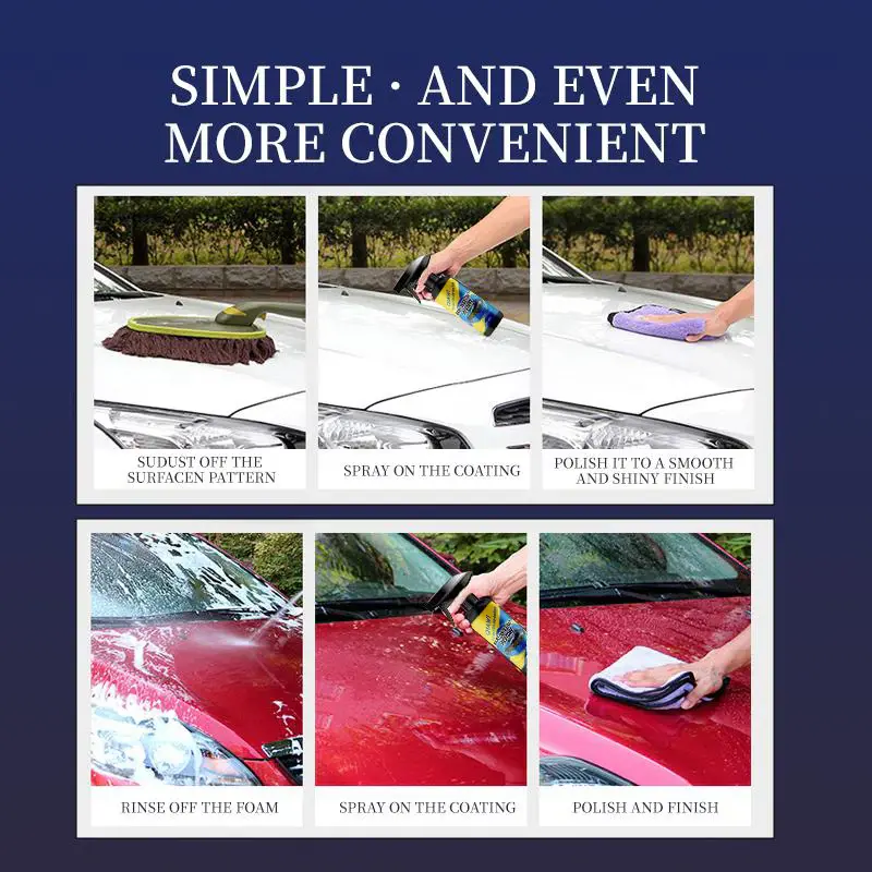 QIAWI Car Nano quick-coat restore-Coating Spray-Advanced Automobile Quick-acting Coating Agent With Dust -Proof and Glazing Effects -Long Lasting Car Showroom gloss that LASTS 350ml