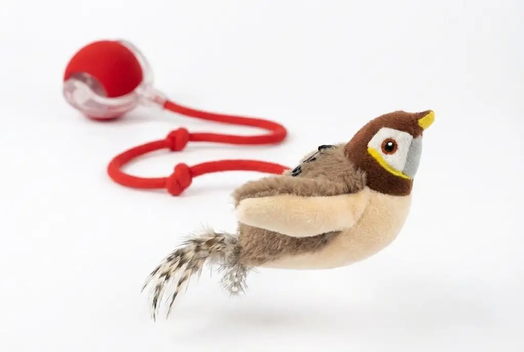 QIAWI™ Interactive ChirpingBird Cat Toy (Realistic Flapping Sound)