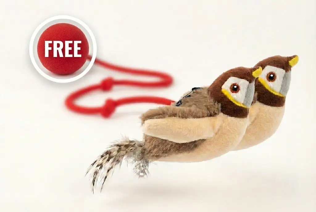 QIAWI™ Interactive ChirpingBird Cat Toy (Realistic Flapping Sound)