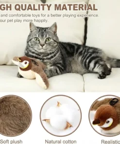 QIAWI™ Interactive ChirpingBird Cat Toy (Realistic Flapping Sound)