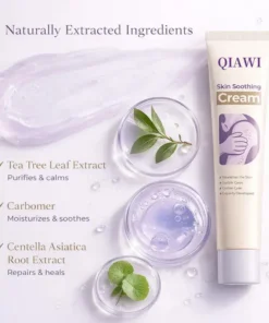 QIAWI 2 All-Over Soothing Gel – Fast Relief for Face & Body, with Tea Tree & Cica for Irritation, Razor Bumps & Dryness, Skin Repair