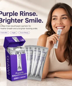 QIAWI Purple Mouthwash — Fresh Breath in 30 Seconds