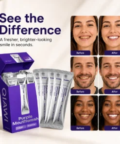 QIAWI Purple Mouthwash — Fresh Breath in 30 Seconds