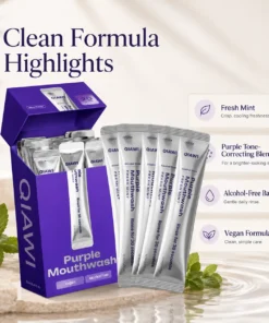 QIAWI Purple Mouthwash — Fresh Breath in 30 Seconds