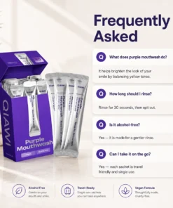 QIAWI Purple Mouthwash — Fresh Breath in 30 Seconds