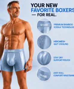 QIAWI™ Premium Leakproof Bamboo Ice Silk Boxer