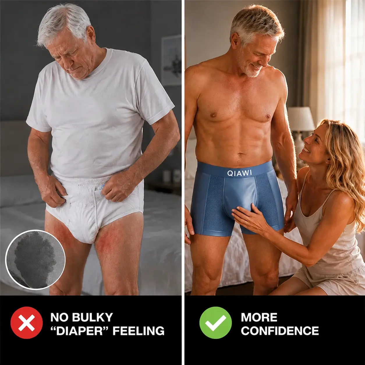 QIAWI™ Premium Leakproof Bamboo Ice Silk Boxer