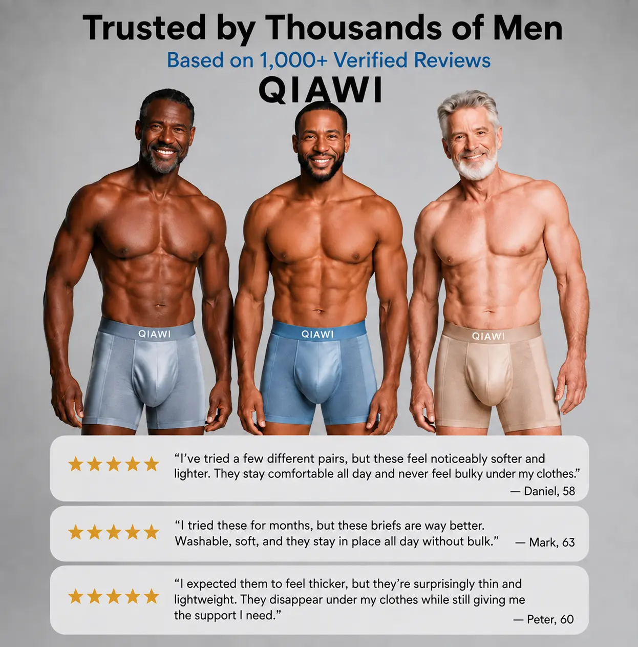 QIAWI™ Premium Leakproof Bamboo Ice Silk Boxer